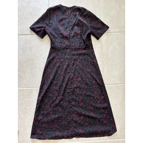 Nasty Gal Dress Womens Size 6 Black Pink Midi Vamp‎ Romantic Career Office Siren - Picture 6 of 12